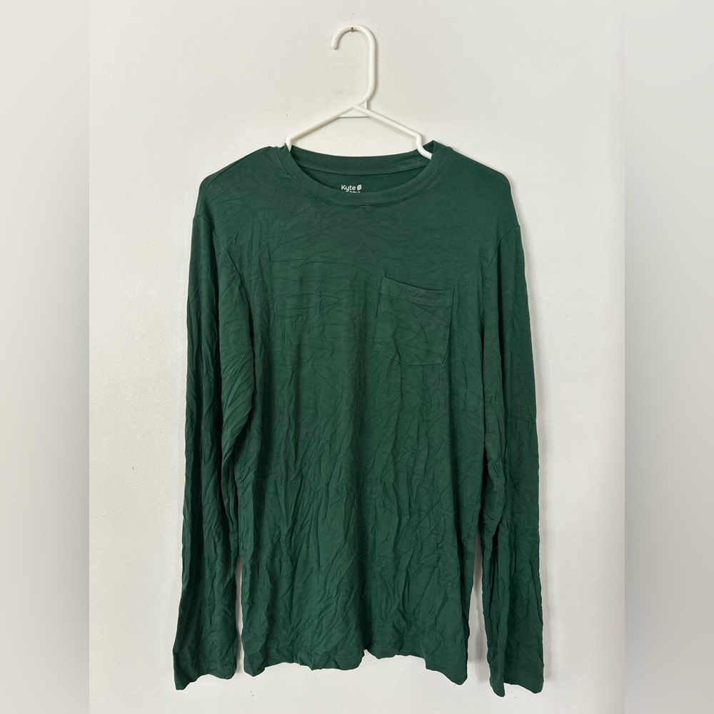Kyte BABY Forest Green Long Sleeve Tee Mens Size Small